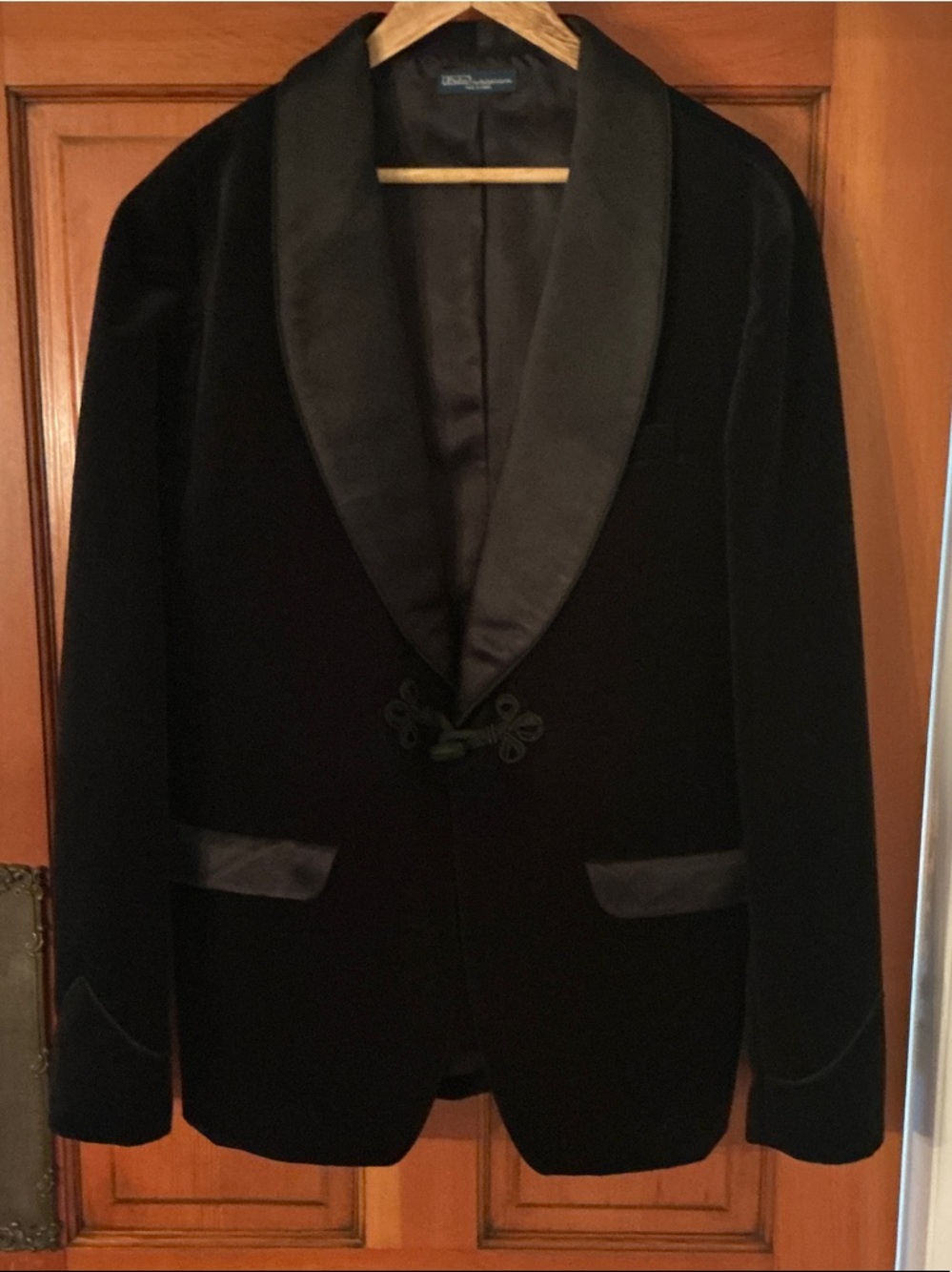 Ralph Lauren Black Velvet Tuxedo Jacket with Satin Shawl Collar